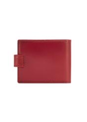 Burgundy men's leather wallet PL-105-41(KS), product view from the back on a white background.
