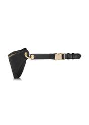 Black quilted women's bag TOREN-0266A-99(Z25) - side view of the product on a white background.