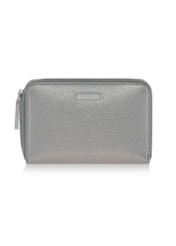 Women's silver leather wallet PORES-0836-92(W23)-01