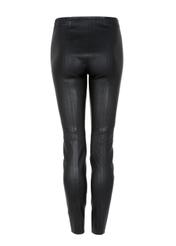 Women's black leather leggings SPODS-0030-1378(W24)-03