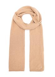 Beige women's cashmere scarf SZADT-0093-81(Z25), product view from the front on a white background.