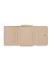 Women's small cream leather wallet PORES-0849A-81(W23)-04