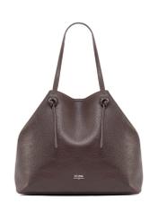 Large brown shopper bag TOREC-0995A-89(Z25), product view from the front on a white background.