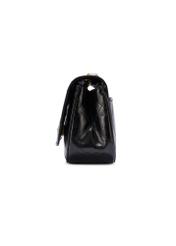 Black patent leather women's handbag TORES-1297-99(W26), product view from the side on a white background.