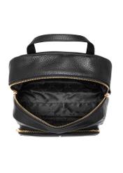 Black leather women's backpack TORES-1072E-9I(W26) - product view from above, on a white background.