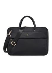 Black women's laptop bag TOREN-0344-99(W26), front product view on white background.
