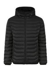 Black men's transition jacket with hood KURMT-0368-99(W25)-01