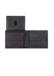 Men's leather wallet with stitching PORMS-0523-99(W23)-05