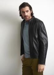 Men's leather jacket KURMS-0264-5491(W22)-05