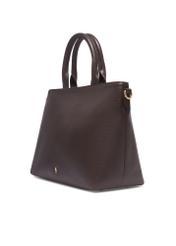 Brown large leather women's handbag TORES-1158-1I(Z26), diagonal product view on white background.