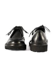 Black men's leather shoes BUTYM-0524-99(Z25), front and back view of the product on a white background.