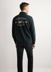 Men's black cotton sweatshirt BLZMT-0077-99(W26)