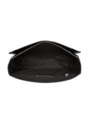 Black small croco shoulder bag TOREC-1244-9G(Z26) - product view from above, on white background.