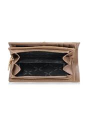 Beige leather women's wallet PORES-0834-81(W23)-06