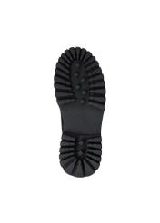 Women's leather ankle boots in combat boot style BUTYD-1004-9I(Z26), view of the product sole on a white background.