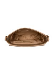 Beige semi-circular women's messenger bag TOREC-1298-1B(Z26)