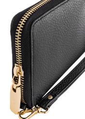 Black leather women's belt wallet PORES-0892-99(W24)-05