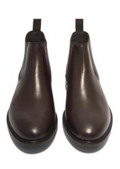 Men's dark brown leather Chelsea boots BUTYM-0583-1I(Z26), front product view on white background.