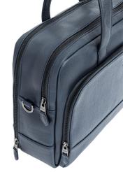 Navy blue leather men's bag TORMS-0020D-69(W25)-07