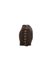 Brown suede women's handbag TORES-1383-1I(Z26) - side view of the product, on a white background.
