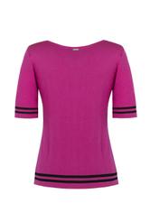 Women's short sleeve sweater SWEDT-0090-65(W19)-02