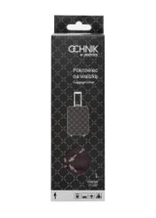 Brown cover for large suitcase AW-013-0006-1P-L(W26), front view of the product in the packaging.