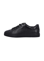 Black leather men's sports shoes BUTYM-0571-99(Z26), side view of the product on a light background.