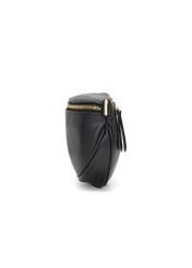 Black women's waist bag TOREC-1191-99(W26) - side view of the product on a white background.