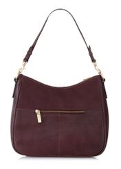 Brown leather women's hobo handbag TORES-0935-88(Z23)-04