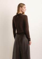 Brown women's wool sweater SWEDT-0275-1I(Z26)