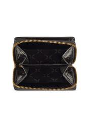Black women's croco wallet PORES-0888B-99(Z25), product view from above on a white background.