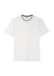 Cream cotton plain men's T-shirt TSHMT-0155-0B(Z26) - front product view, on a white background.