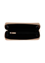 Large gold-colored leather women's wallet PORES-1028-2X(Z26), product view inside on white background.