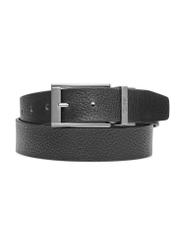 Men's double-sided leather belt PASMS-0167-9P(W26) - front product view, on white background.