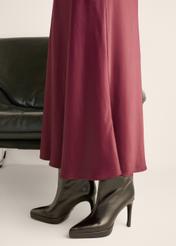 Burgundy women's high-heeled ankle boots BUTYD-1344-4E(Z26)