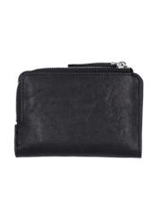 Black small women's wallet POREC-0445-99(Z26) - product view from the back, on a white background.