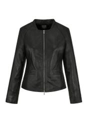 Women's black leather jacket KURDS-0485-1354(W24)-04