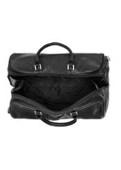 Black leather men's travel bag TB-250-99(KS)-04