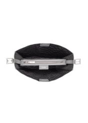 Graphite leather shopper bag TORES-1436-9D(Z26), product view inside on a light background.