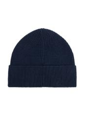Navy blue classic men's cap CZAMT-0060A-68(Z25), product view from the back on a white background.
