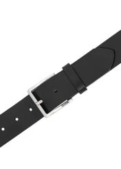 Black leather men's belt PASMS-0257-99(Z24)-04