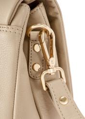 Beige leather women's handbag TORES-0911F-1B(W26) - close-up detail, on white background.