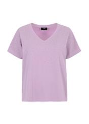 Women's purple T-shirt with sequins TSHDT-0113-72(W23)-04