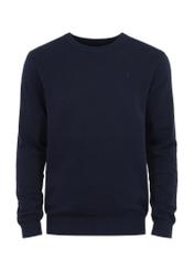 Navy blue men's basic sweater SWEMT-0114-69(Z23)-04