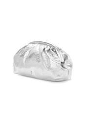 Silver leather women's handbag TORES-1175-92(Z25), diagonal product view on white background.