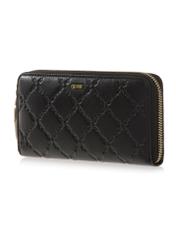 Large black ladies wallet with embossing PORES-0881-99(Z23)-03