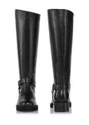 Black leather women's boots BUTYD-1112-99(Z24)-04