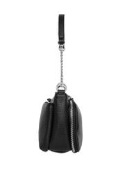 Women's handbag in black TOREC-1284-9I(Z26), product view from the side on a white background.