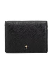Black leather women's wallet PORES-0944G-99(Z25), product view from the front on a white background.