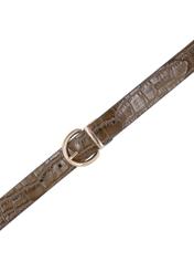 Reversible croco leather women's belt PASDS-0332-8D(Z26), top view of the product on a white background.